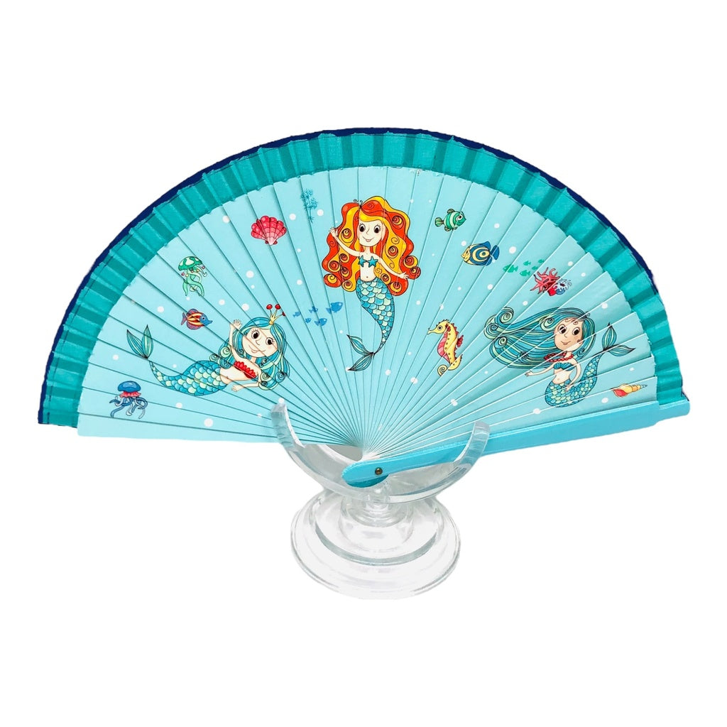 Mermaid Hand Fans 7.5"
