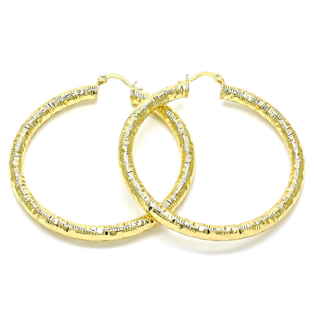Textured Hoops Earrings