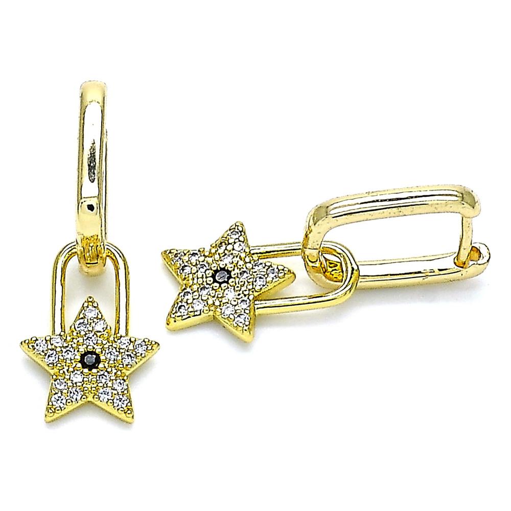 Star Hoops Earrings
