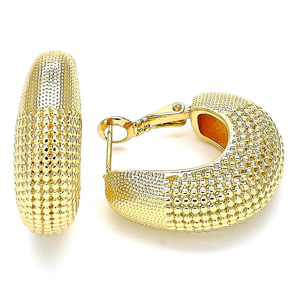 Textured Hoops Earrings