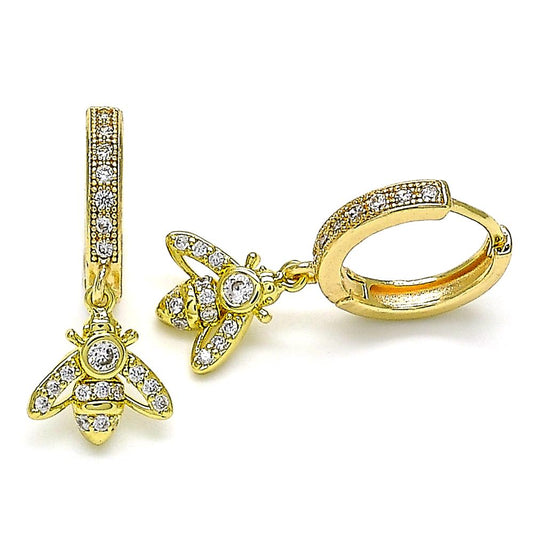 Bee Hoops Earrings
