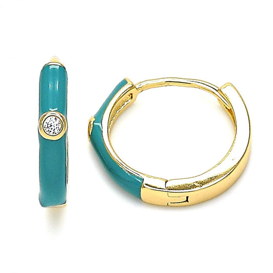 Enamel Hoops Earrings