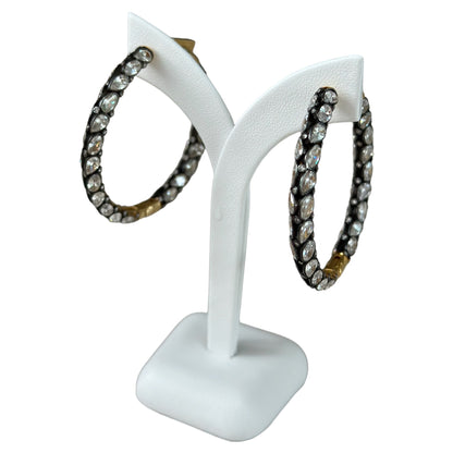 925 Earrings Hoops with Natural Stones