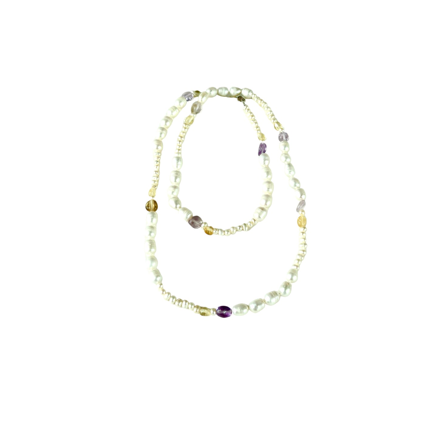 Sterling Silver Pearls and Stones Necklaces