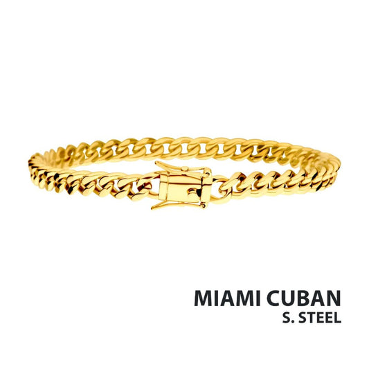 18Kt Gold IP Miami Cuban Chain Bracelet