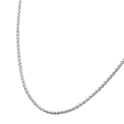 925 Italy Silver Polished Finish Box Chain Necklace