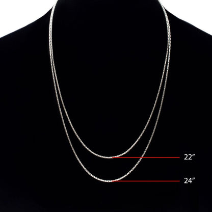 925 Italy Silver Black Rhodium Chain Necklace